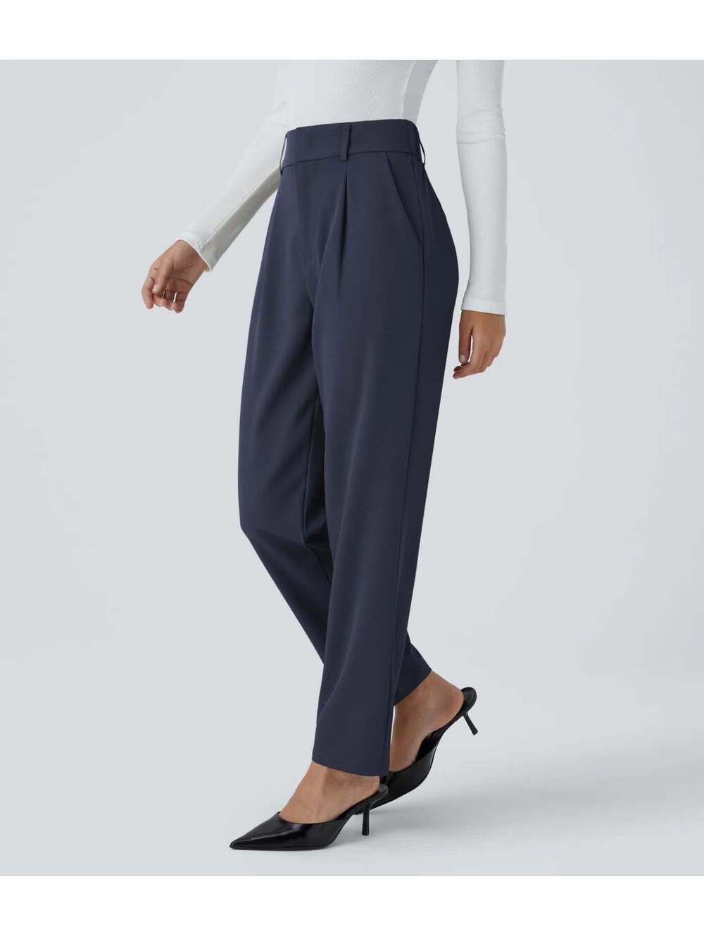 HALARA High Waisted Pocket Solid Work Tapered Pants- Size XL Reg